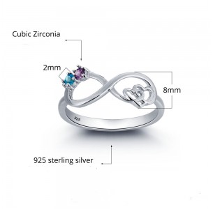 Infinity Birthstone Engraved Ring  JEWJO1783